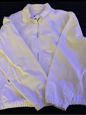 1992 vintage Polo Ralph Lauren RL-92 Jacket Mens M White Cotton Zip Jean jacket